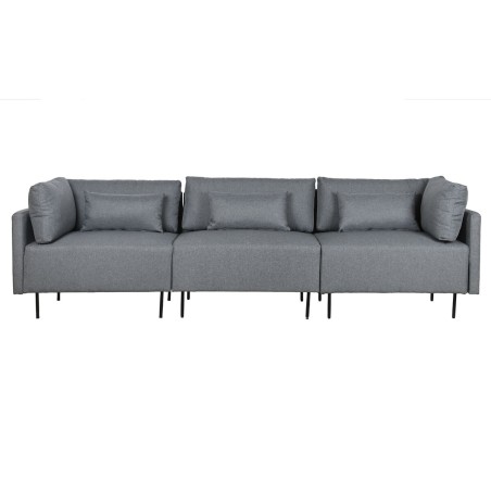 Chaise Longue Sofa DKD Home Decor Grijs Metaal Modern 276 x 152,5 x 84