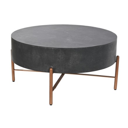 Mesa de Centro DKD Home Decor Metal Aluminio 90 x 90 x 45 cm Madera de