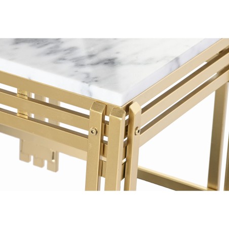 Centre Table DKD Home Decor Metal Aluminium Marble 80 x 40 x 40 cm