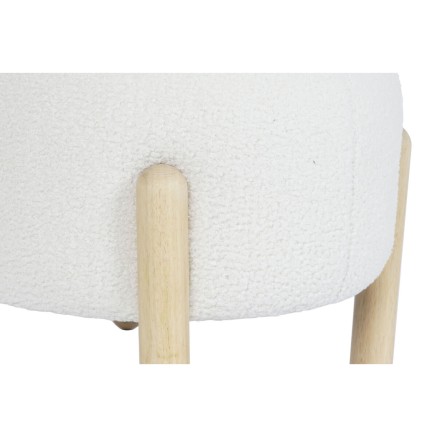 Poggiapiedi DKD Home Decor 45 x 45 x 36 cm Legno Bianco 2