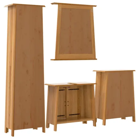 Ensemble de meubles de salle de bain 4 pcs bois de pin massif