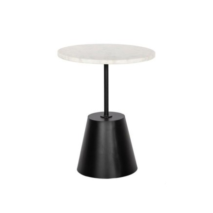 Table d'appoint DKD Home Decor Noir Blanc Métal Marbre 40 x 40 x 50 c