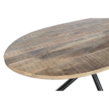 Esstisch DKD Home Decor natürlich Schwarz Metall Mango-Holz 200 x 100