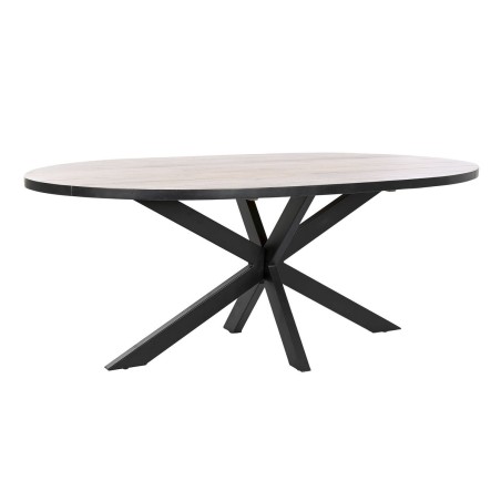 Table de Salle à Manger DKD Home Decor Noir Naturel Métal Bois de ma