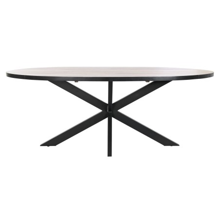 Table de Salle à Manger DKD Home Decor Noir Naturel Métal Bois de ma