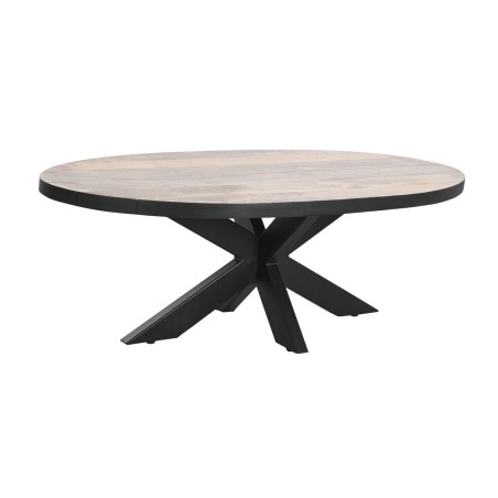 Mesa de Centro DKD Home Decor Natural Metal Madera de mango 130 x 70 x