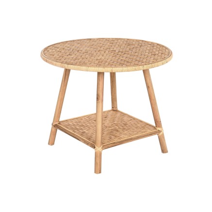 Beistelltisch DKD Home Decor 61 x 61 x 46 cm 61 x 61 x 49 cm Braun Rat