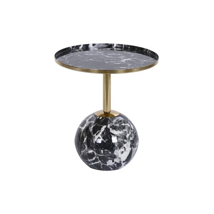 Bijzettafel DKD Home Decor 41 x 41 x 47 cm Zwart Gouden Ijzer