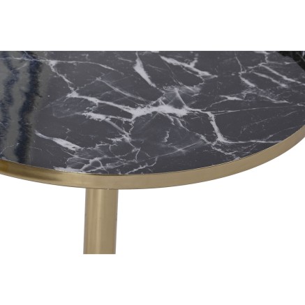 Side table DKD Home Decor 41 x 41 x 47 cm Black Golden Iron 2