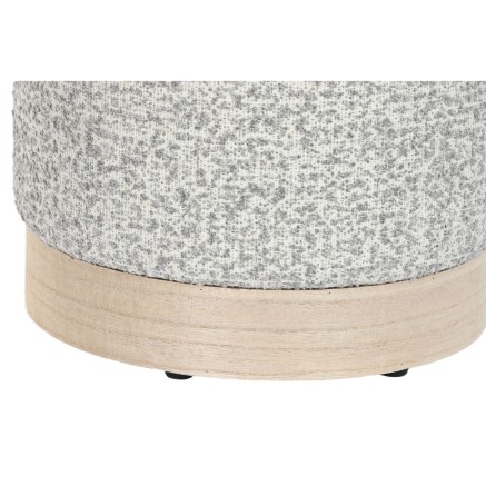 Reposapiés DKD Home Decor 32 x 32 x 38 cm Scandi Gris claro 2