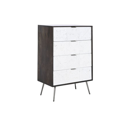 Caisson à Tiroirs DKD Home Decor 70 x 40 x 105 cm Blanc Brun foncé B