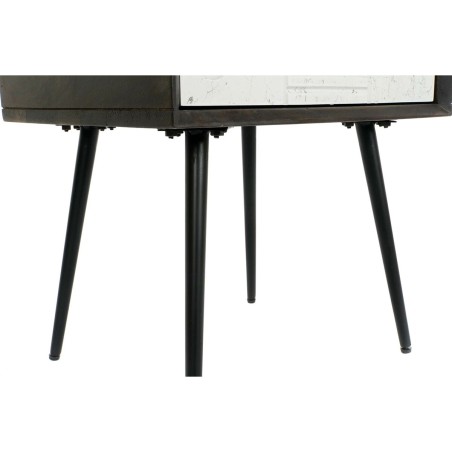 Comodino DKD Home Decor 45 x 38 x 50 cm Nero Metallo Bianco Legno di m