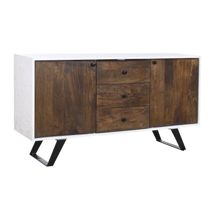 Credenza DKD Home Decor Bianco Marrone scuro Legno di mango 150 x 40 x
