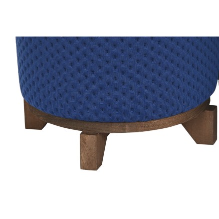 Poggiapiedi DKD Home Decor Legno 30 x 30 x 30 cm Verde Blu Marino (2 U 2