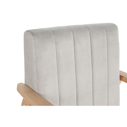 Leunstoel DKD Home Decor 63 x 68 x 81 cm Natuurlijk Grijs Beige Pijnbo 2
