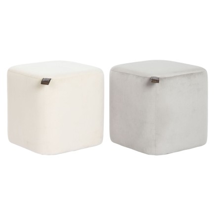 Fußstütze DKD Home Decor Gelb Blau Beige Grau Scandi 35 x 35 x 35 cm