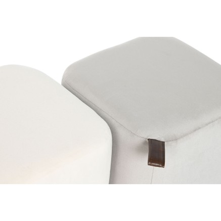 Repose-pied DKD Home Decor Jaune Bleu Beige Gris Scandi 35 x 35 x 35 c 2