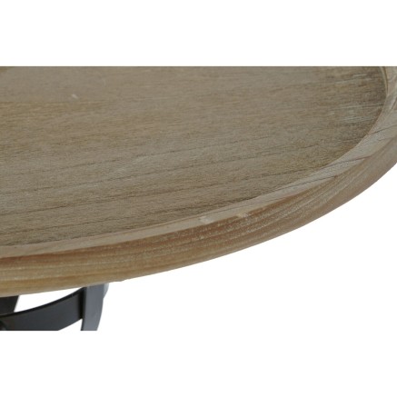 Beistelltisch DKD Home Decor Tanne Schwarz Metall 60 x 60 x 63,5 cm 2