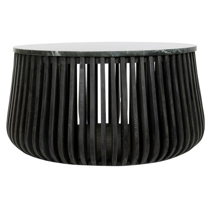 Table d'appoint DKD Home Decor Noir Marbre 90 x 90 x 45 cm Bois de man