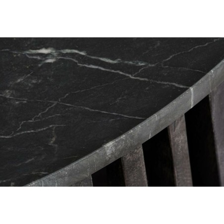 Table d'appoint DKD Home Decor Noir Marbre 90 x 90 x 45 cm Bois de man