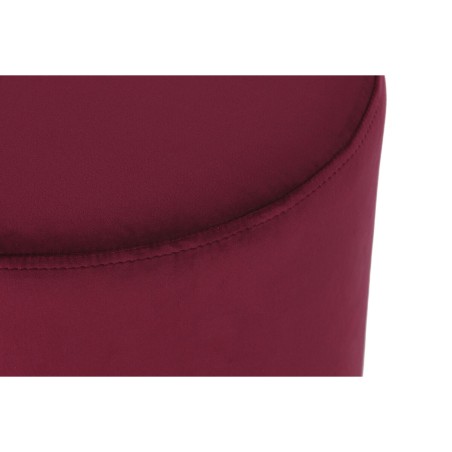 Poggiapiedi DKD Home Decor Beige Bordeaux Velluto 40 x 40 x 42 cm (2 U