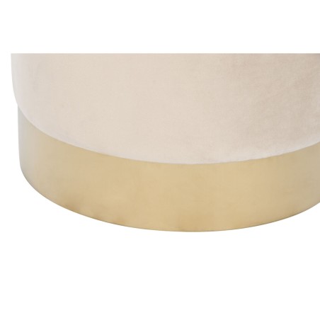 Reposapiés DKD Home Decor Beige Burdeos Terciopelo 40 x 40 x 42 cm (2