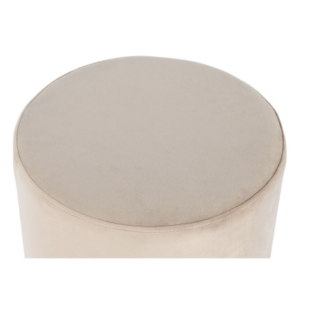 Poggiapiedi DKD Home Decor Beige Bordeaux Velluto 40 x 40 x 42 cm (2 U