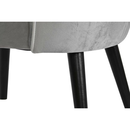 Armchair DKD Home Decor Black Grey Wood 59 x 66 x 76 cm 2