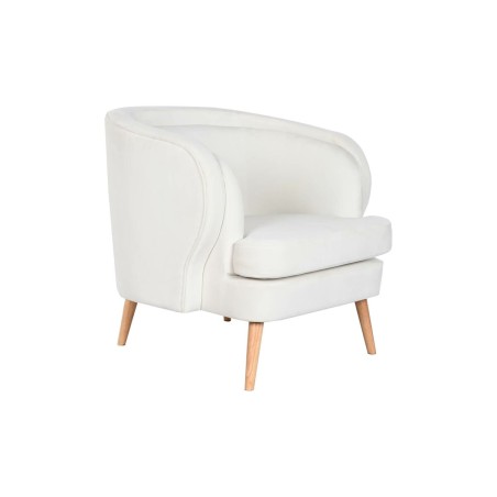 Armstoel DKD Home Decor Wit Natuurlijk Hout 91 x 80 x 78 cm