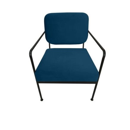 Butaca DKD Home Decor Azul Metal 62 x 76 x 76 cm 55,5 x 72 x 71 cm 2