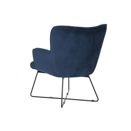 Siège DKD Home Decor Bleu Noir Métal 68 x 76 x 90 cm 2
