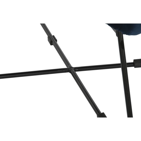Armstoel DKD Home Decor Blauw Zwart Metaal 68 x 76 x 90 cm