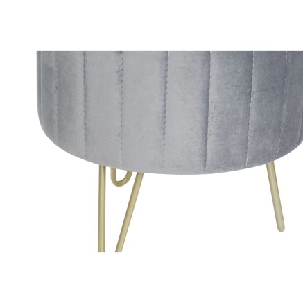 Reposapiés DKD Home Decor 80 x 80 x 45 cm Metal Poliéster Terciopelo 2