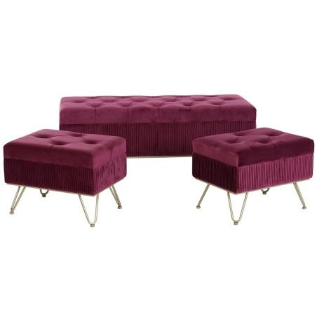 Kruk DKD Home Decor 110 x 42 x 44 cm Metaal Kastanjebruin