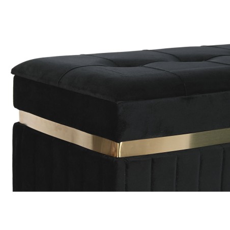 Kruk DKD Home Decor Zwart Gouden Groen Donker grijs Hout MDF 70 x 40 x