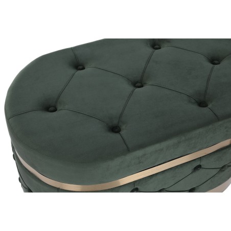 Banqueta DKD Home Decor Verde Naranja Dorado Madera MDF 80 x 47 x 43 c