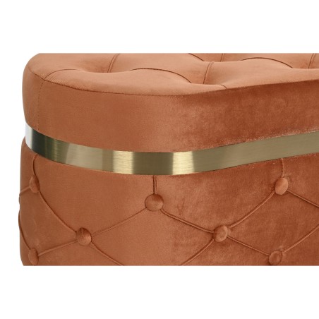 Hocker DKD Home Decor grün Orange Gold Holz MDF 80 x 47 x 43 cm (2 St