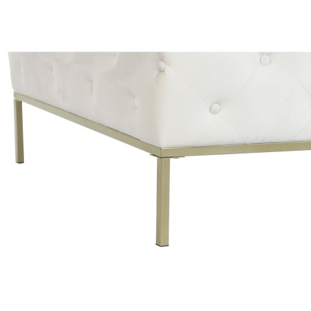 Kruk DKD Home Decor Wit Gouden Metaal 100 x 100 x 45 cm