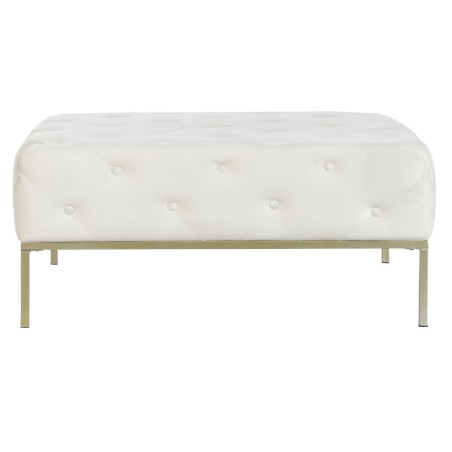 Kruk DKD Home Decor Wit Gouden Metaal 100 x 100 x 45 cm