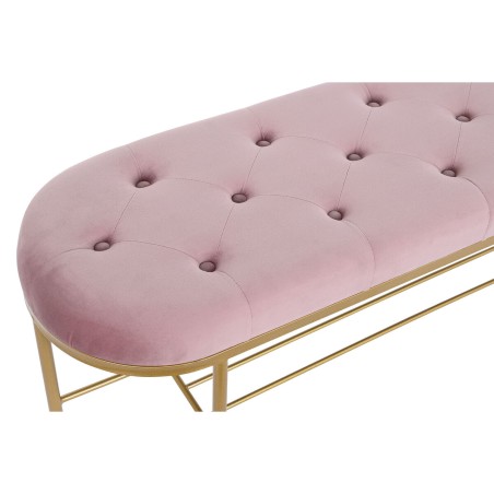Kruk DKD Home Decor 100 x 35 x 40 cm Roze Gouden Metaal
