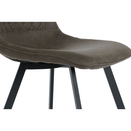 Stuhl DKD Home Decor Schwarz Grau Metall Polyurethan 63 x 49 x 85 cm 4