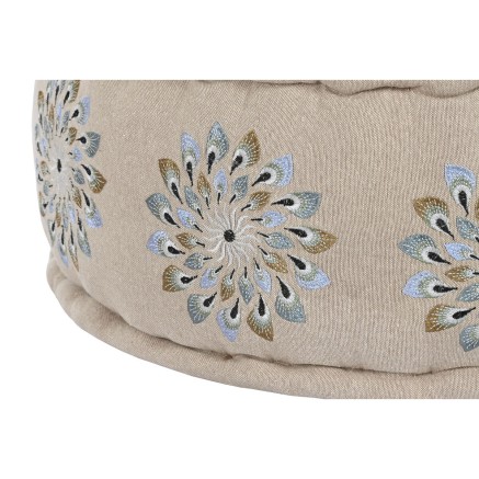 Puff DKD Home Decor Azzurro Beige 2