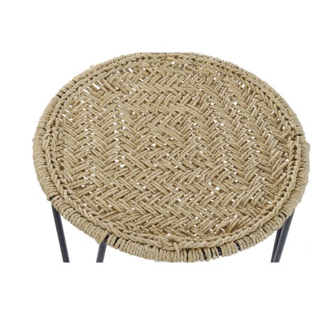 Jeu de 3 tables DKD Home Decor Marron Noir Naturel 62 x 62 x 40 cm 62