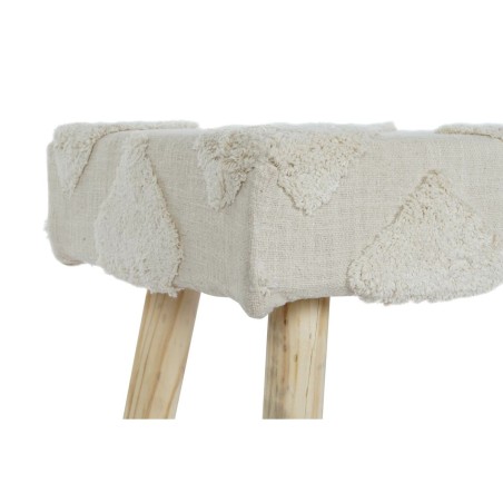 Kruk DKD Home Decor Wit Natuurlijk Hout 120 x 50 x 40 cm