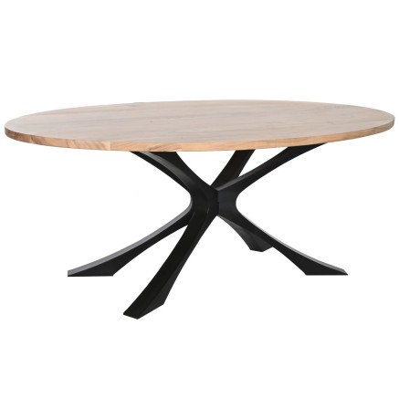 Mesa de Comedor DKD Home Decor Metal Madera de acacia 200 x 110 x 76 c