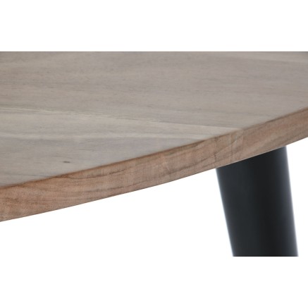 Mesa de Centro DKD Home Decor Metal Acacia 90 x 90 x 76 cm 2