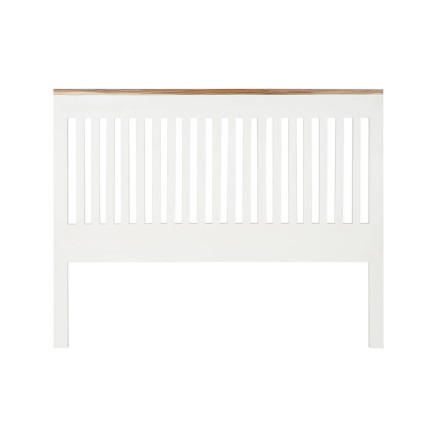 Testiera del Letto DKD Home Decor Bianco Marrone Acacia Legno di mango