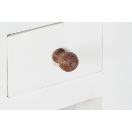 Nachtkastje DKD Home Decor Wit Bruin Acacia Mangohout 45 x 40 x 60 cm