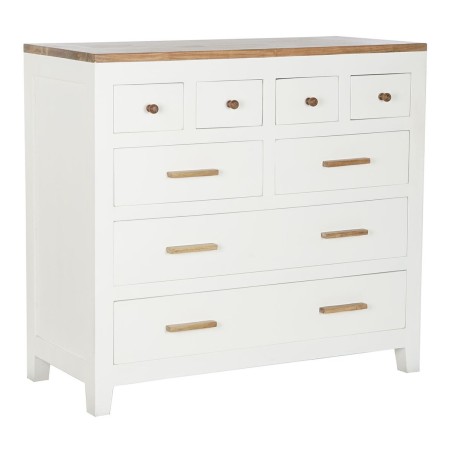 Cómoda DKD Home Decor Blanco Marrón Acacia Madera de mango Urbano 11