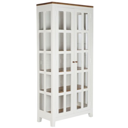 Présentoir DKD Home Decor Verre Acacia Bois de manguier 90 x 40 x 190